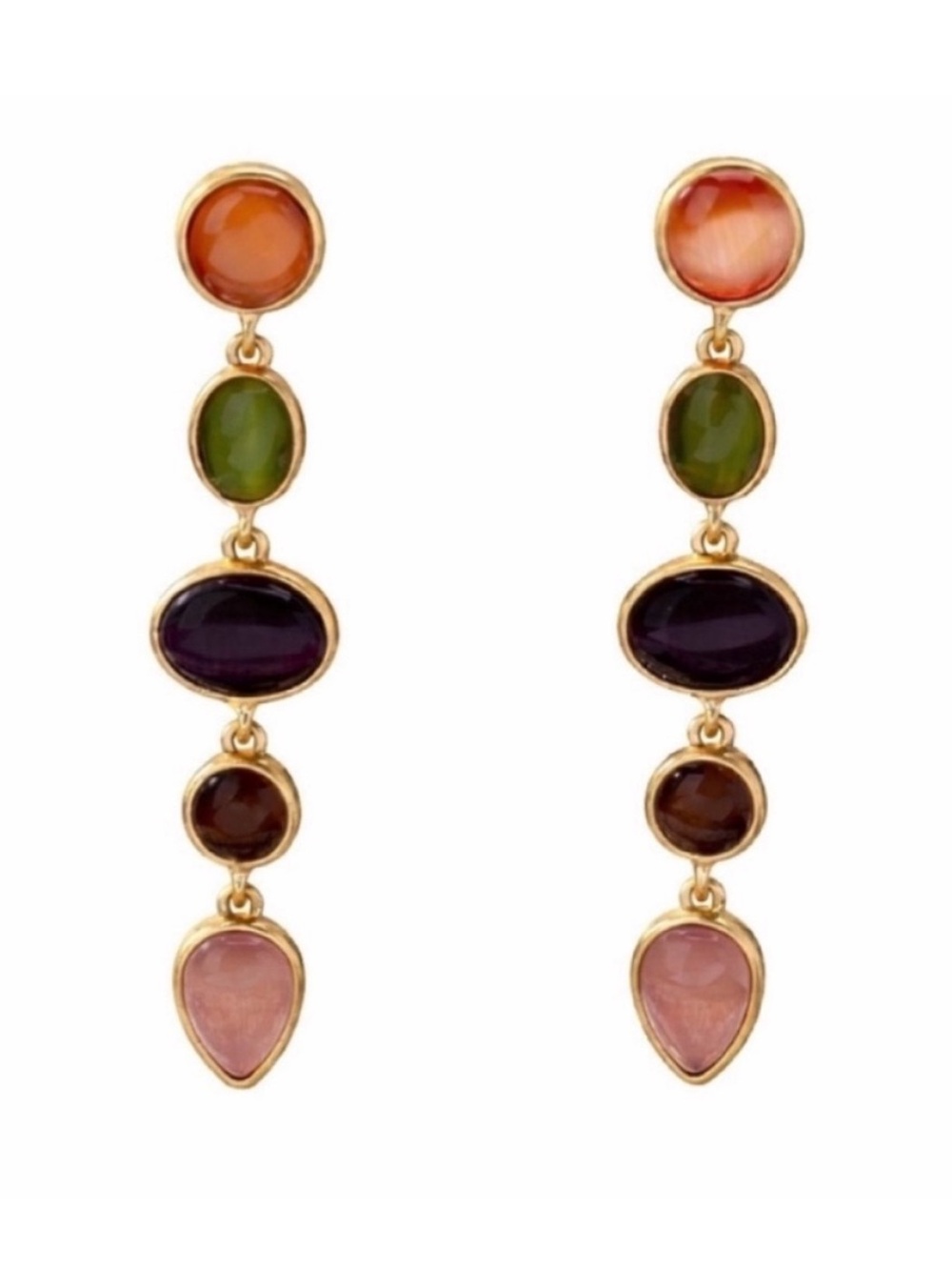 New! Ben Multicolor Drop Earrings (2017) NWOT